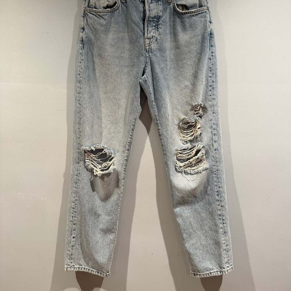 Free People Distressed Boyfriend Jeans